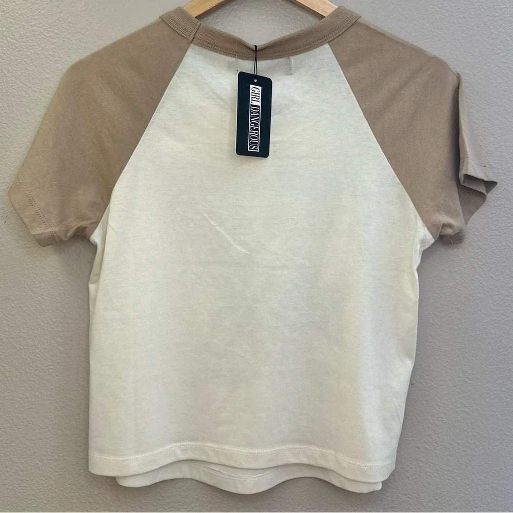 NWT Girl Dangerous Free People Runners Club 84 Graphic Short Sleeve Crop Shirt